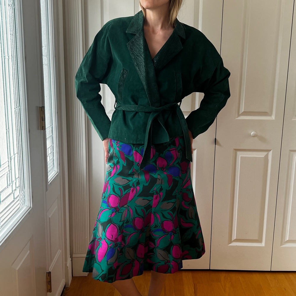 1980’s Massimo Green Suede Wrap Blazer
